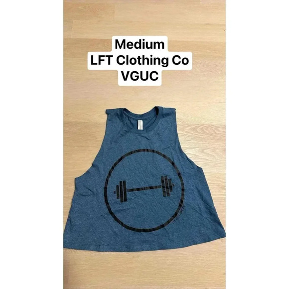 USA Strong Heather French Vanilla Sleeveless Crew Neck Muscle Tank Top Medium - Picture 1 of 3